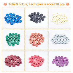 180 шт. 9-х цветные бусины из натурального агата&nbsp;G-NB0002-78