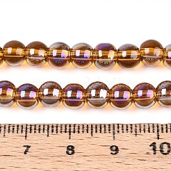 Гальванизируйте прозрачное стекло бисер нитей&nbsp;GLAA-T032-T6mm-AB23