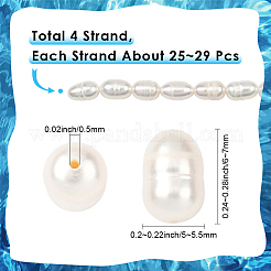 4 нить бусин из натурального культивированного пресноводного жемчуга&nbsp;PEAR-SC0001-43