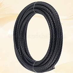 Плетеный кожаный шнур с сердечником&nbsp;WL-CL0001-01A