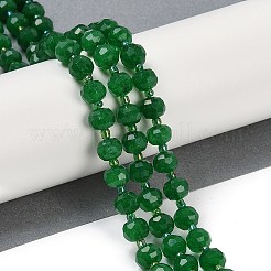 Gefärbt natürlichen weißen Jade Perlen Stränge&nbsp;G-H057-A20-04