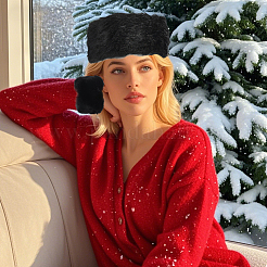 1 пара женских перчаток с манжетами из искусственной кроличьей шерсти&nbsp;AJEW-CY0001-61C