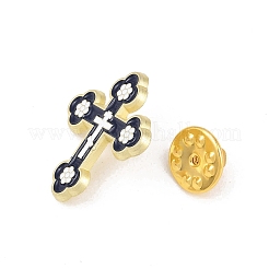 Булавки с эмалью в виде православного креста&nbsp;JEWB-L027-03G-02