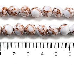 Синтетическая золотая линия бирюзовые бусы пряди&nbsp;G-H026-01B-01