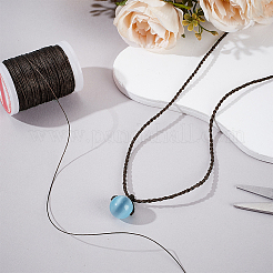 Круглый шнур из вощеного полиэстера длиной 120 м.&nbsp;YC-WH0019-01B