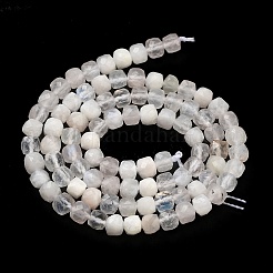 Hebras de cuentas de piedra lunar arco iris natural&nbsp;LS-G-G140-C01-01