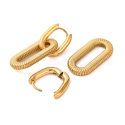 Женские серьги-кольца из нержавеющей стали 304 с ионным покрытием (IP)&nbsp;EJEW-S240-02G