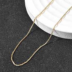 Ожерелья из латунной цепочки-коробки толщиной 0.8 мм&nbsp;NJEW-G341-02G