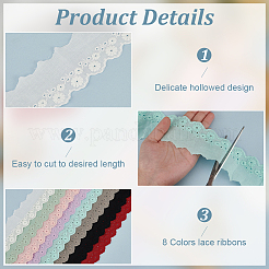 12 ярд двухцветного хлопкового кружева OCOR-FG0002-64