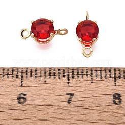 Messing-Pavé-Anhänger mit Zirkonia-Fassung&nbsp;KK-TAC0020-03G-07