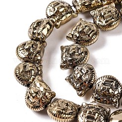 Гальванические нити из синтетических немагнитных гематитовых бусин G-Q174-04C