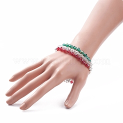 Bracelet multi-rangs en perles de verre&nbsp;BJEW-TA00102
