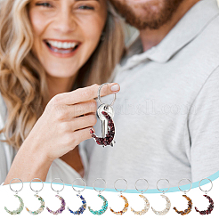 Брелки из сплава и драгоценных камней в тибетском стиле Moon KEYC-AB00069