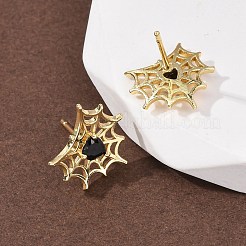 Латунные микро проложить серьги стержня кубического циркония&nbsp;EJEW-Z156-02G-02