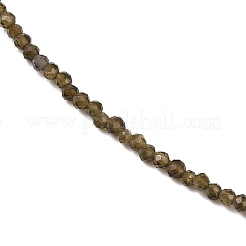 Colliers de perles obsidienne en or naturel&nbsp;NJEW-K114-A-A19