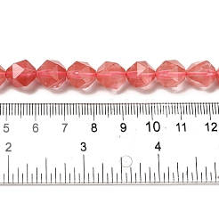 Вишневого кварца стеклянные бусы пряди&nbsp;G-K382-A05-03