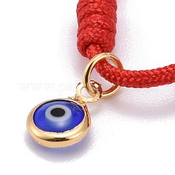 Регулируемые браслеты с шармом из нейлоновой нити BJEW-JB06274-02