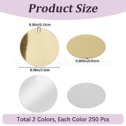 500 ciondolo in paillettes/paillettes di plastica di 2 colori&nbsp;AJEW-GF0014-28A