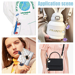 6 шт. 6 цвета железный телефон подвесной кулон украшение&nbsp;AJEW-WR0001-49