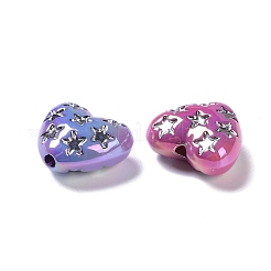 Переливающиеся акриловые бусины с УФ-покрытием X-OACR-B021-06