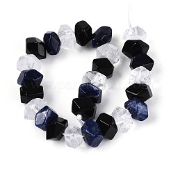 Hebras de cuentas de cristal de obsidiana natural&nbsp;G-N358-01A-02