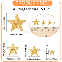 600 pièce 4 styles d'accessoires de costume en alliage et laiton&nbsp;DIY-CY0002-24G