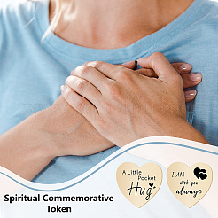 1 шт. памятная монета в форме сердца из нержавеющей стали 201 для лиц AJEW-CN0001-68M