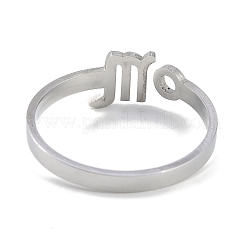Не тускнеющее открытое кольцо-манжета из нержавеющей стали 304 созвездия для женщин RJEW-L122-001P-04