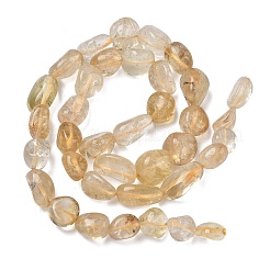 Нити из нагретых натуральных цитриновых бусин&nbsp;G-L650-I01-01