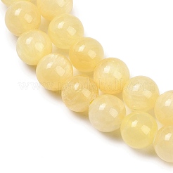 Нити натуральных золотых шелковых нефритовых бусин&nbsp;G-Z112-A01-8mm