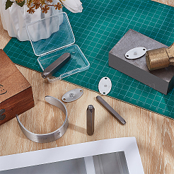 3 шт. 3 стиля штампов из стали и кожи AJEW-BC0008-98A