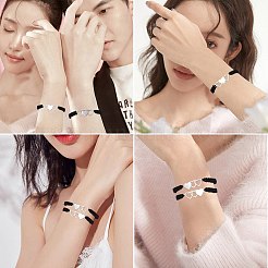 Ensemble de bracelets à maillons en forme de cœur en acier inoxydable 3pcs 3 styles&nbsp;BJEW-SW00106-02