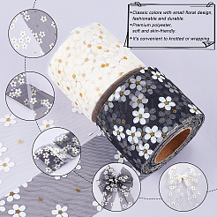 Tissu filet à paillettes à fleurs 2 couleur&nbsp;ORIB-NB0001-04