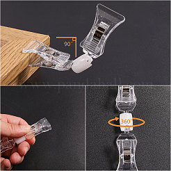 Пластиковые вывески для карточек с двойными зажимами для держателей ценников для карточек-этикеток&nbsp;FIND-WH0111-737