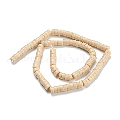 天然石フォッシルビーズ連売り  ヒシビーズ  フラットラウンド/ディスク  6x3mm  穴：1mm  約119~131個/連  14.76~15.74インチ（37.5~40cm）&nbsp;G-Z006-C16