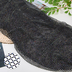 Tejido de malla de poliéster con rhinestone de resina de 1 yarda&nbsp;AJEW-FH0009-34A