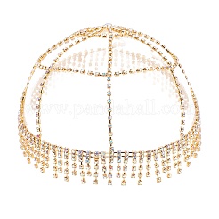 Сетчатые повязки на голову из сплава со стразами&nbsp;OHAR-WH20007-05G-01