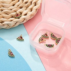 8шт латунные микро проложить красочные кубические циркониевые подвески&nbsp;KK-LS0001-40