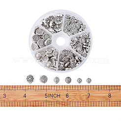 Сплавочные овальные бусины тибетского стиля  TIBEB-KS0001-03AS