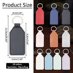 10шт 10 цвета брелок из искусственной кожи pu&nbsp;KEYC-NB0001-74