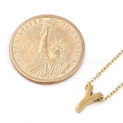 Ионное покрытие(ip) 304 нержавеющая сталь подвески ожерелья NJEW-R050-01G-25