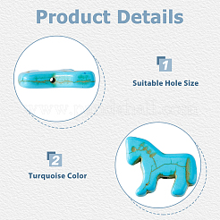 30шт подвески из синтетической бирюзы G-HS0001-13B
