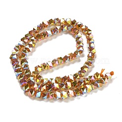 Стеклянные бусины с гальваническим покрытием &nbsp;GLAA-Q105-02Z