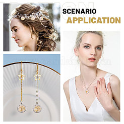 Наборы для самостоятельного изготовления полукруглых латунных и стеклянных подвесок DIY-CA0006-70