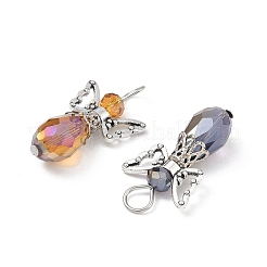 48шт 12 цветные гальванические стеклянные подвески PALLOY-AB00111