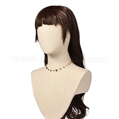 Ожерелье из бисера с натуральным аметистом для девочек и женщин NJEW-JN03708-01