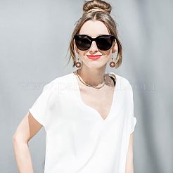 60шт 10 цвета деревянные подвески WOOD-NB0002-22