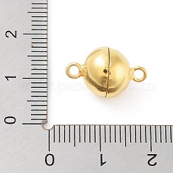 925スターリングシルバーマグネットクラスプ  ラウンド  18KGP本金メッキ  17x10mm  穴：1.8mm&nbsp;STER-A102-011G-10MM