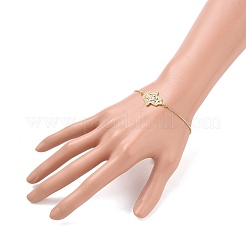 Регулируемые браслеты боло с прозрачным кубическим цирконием из латуни с микропаве BJEW-JB05634