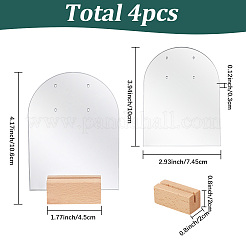 4 bolsa de expositores de pendientes de acrílico con forma de arco para parejas&nbsp;EDIS-SC0001-15B